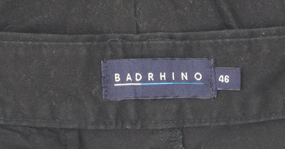 Badrhino Men's Black Chino Shorts Size 46