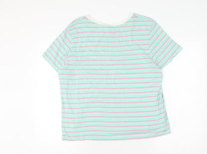 Monki Women's Multicoloured Striped T-Shirt L