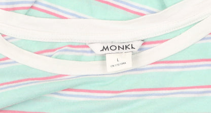 Monki Women's Multicoloured Striped T-Shirt L