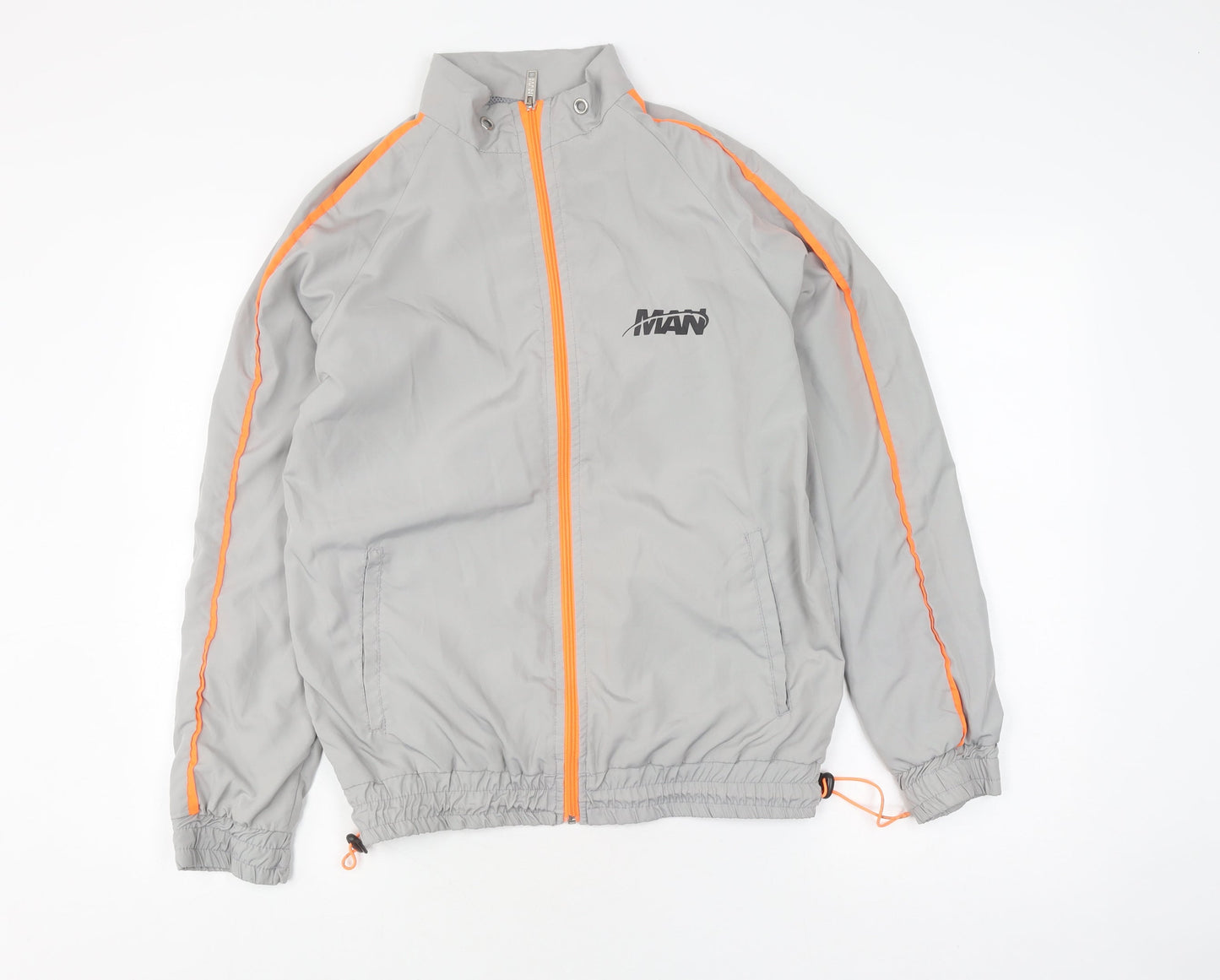 Mens UK Size XS boohooMAN Grey Windbreaker Coat