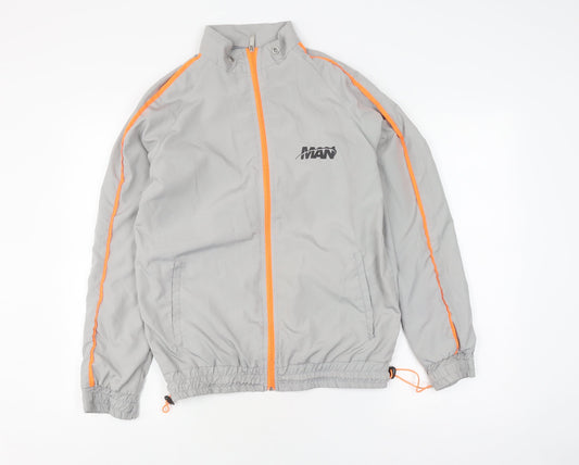 Mens UK Size XS boohooMAN Grey Windbreaker Coat
