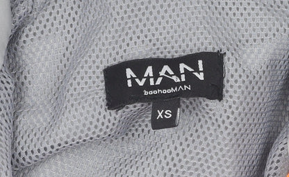 Mens UK Size XS boohooMAN Grey Windbreaker Coat