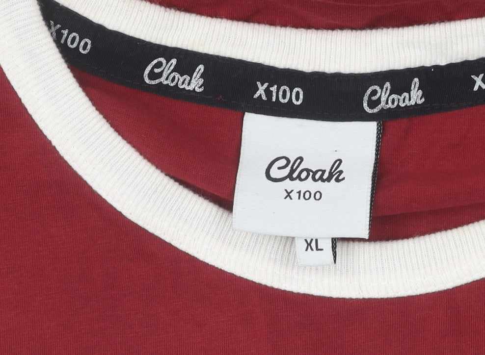 Cloak Men's Red XL T-Shirt, Crew Neck