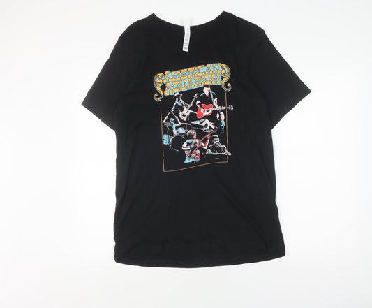 Mens UK Size L Bella + Canvas Black  T-Shirt