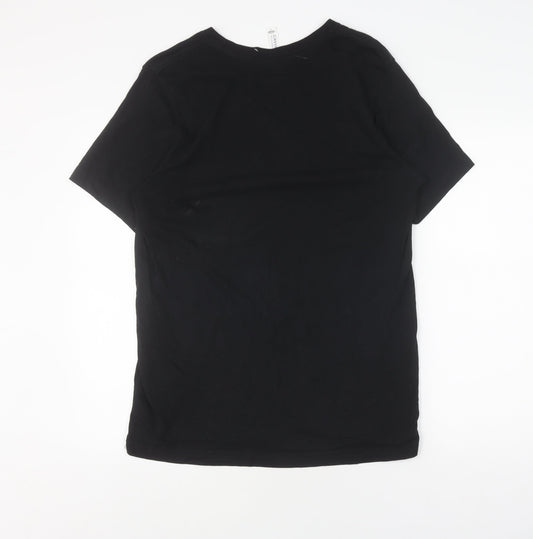 Mens UK Size L Bella + Canvas Black  T-Shirt