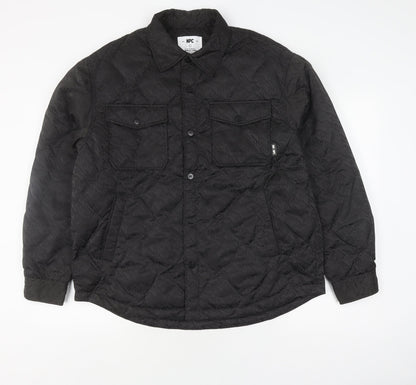 Mens UK Size L NPC Black Quilted Coat