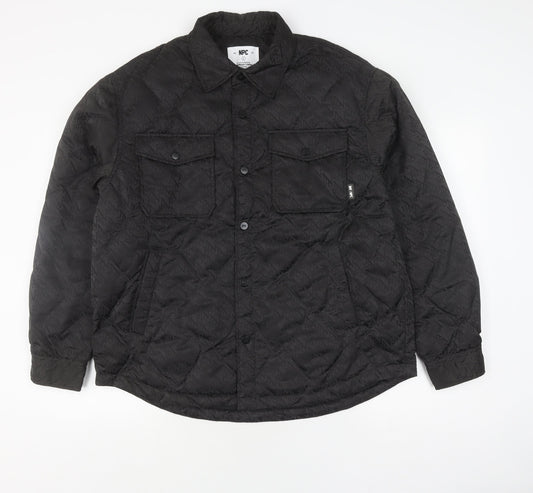Mens UK Size L NPC Black Quilted Coat