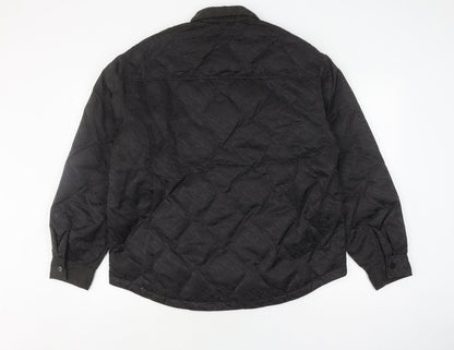 Mens UK Size L NPC Black Quilted Coat