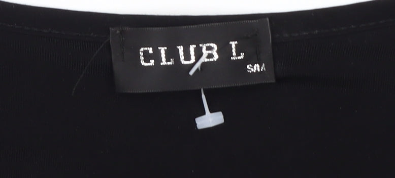 Club L Women's Black Bodycon Dress S Beaded Party