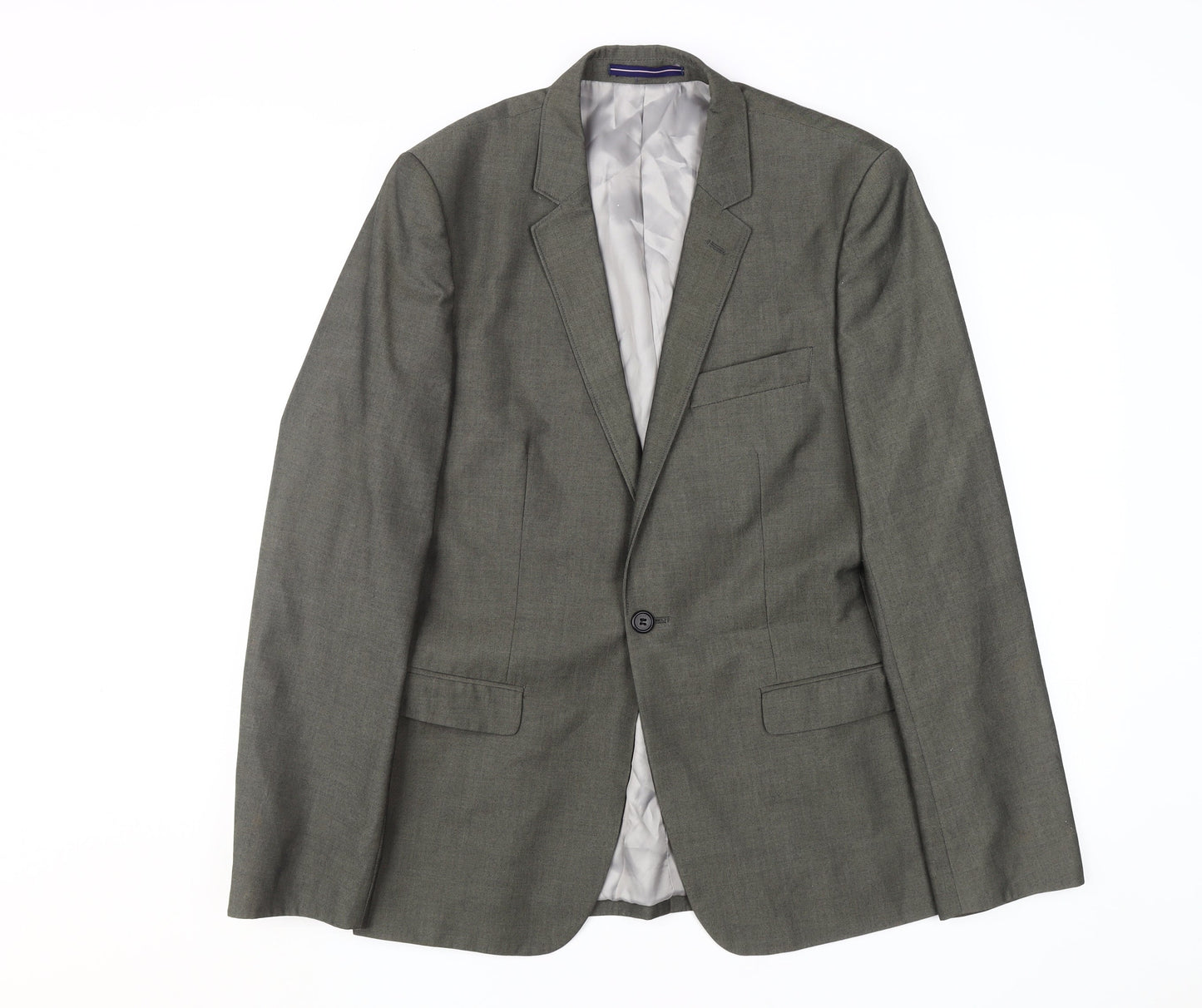 Mens UK Size 40 Topman Regular Grey Suit Jacket