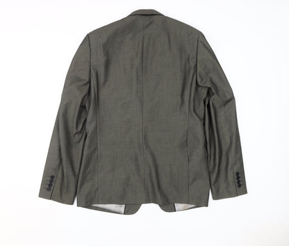 Mens UK Size 40 Topman Regular Grey Suit Jacket