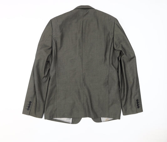 Mens UK Size 40 Topman Regular Grey Suit Jacket