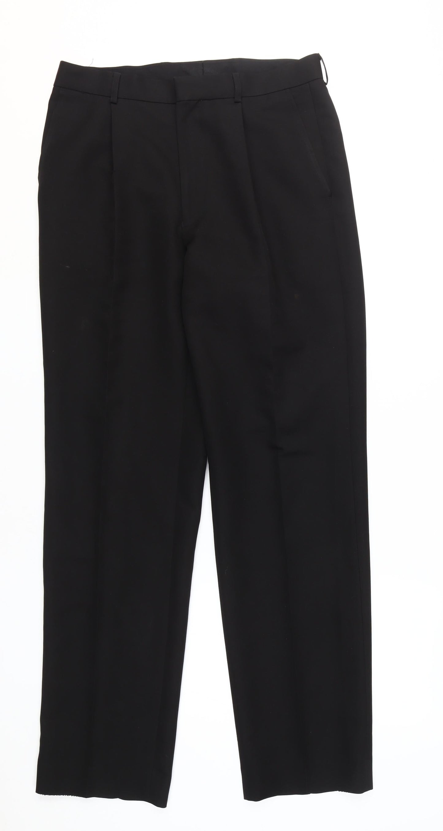 Marks and Spencer Men's Black Dress Trousers, Size 32