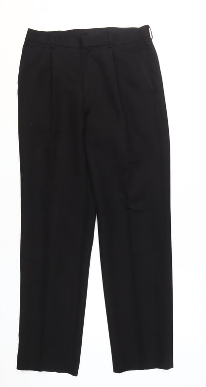 Marks and Spencer Men's Black Dress Trousers, Size 32