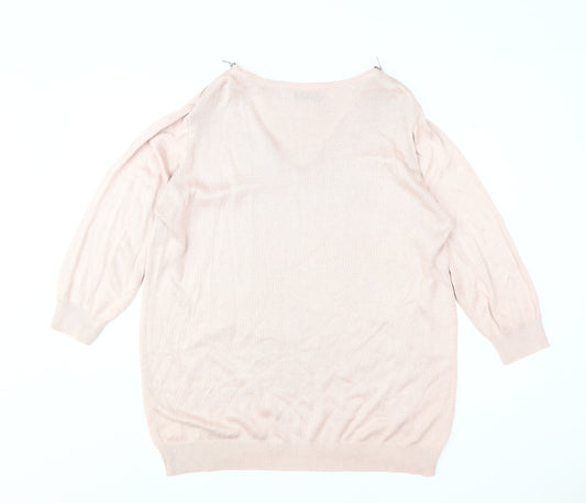 Womens UK Size L Wallis Pink Pullover Jumper