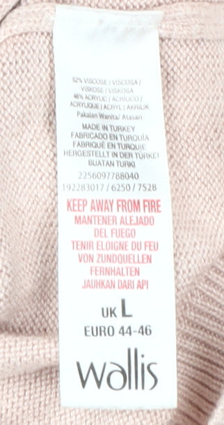 Womens UK Size L Wallis Pink Pullover Jumper