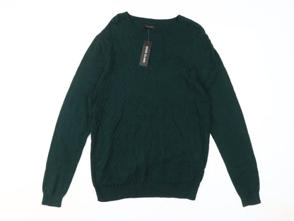River Island Men's Green Pullover Jumper M