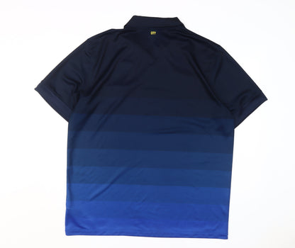 Nike Men's Blue Collared Football Jersey Shirt M