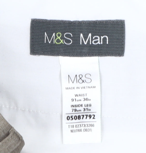 Marks and Spencer Men's Beige Trousers L Classic