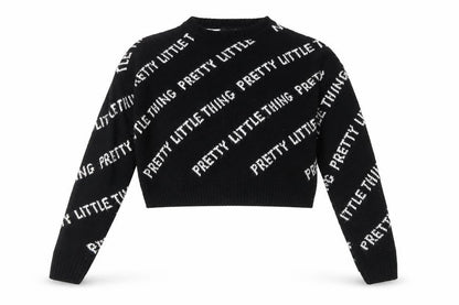 Womens UK Size S PRETTYLITTLETHING Black Pullover Jumper