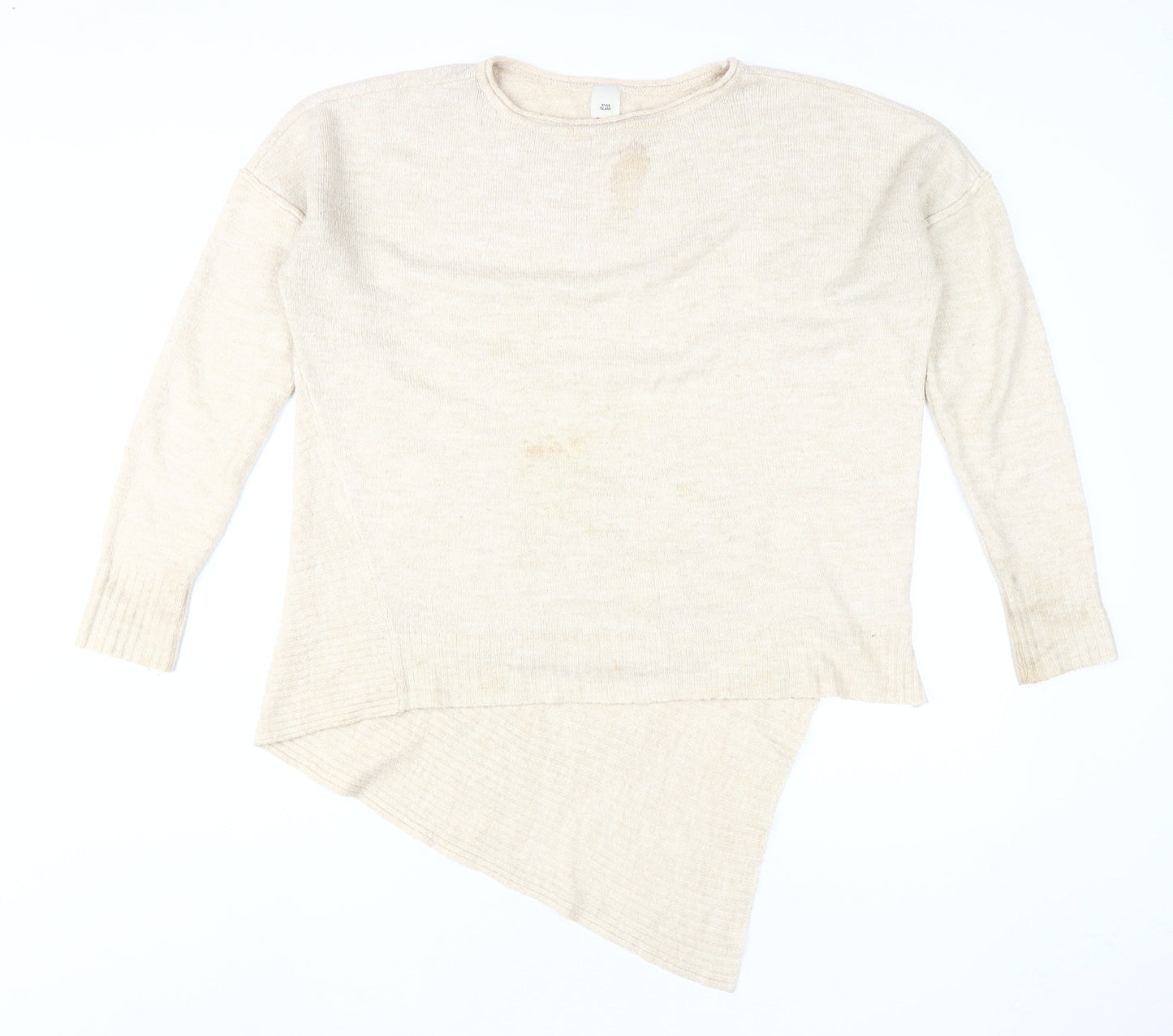 Womens UK Size M River Island Beige Pullover Jumper