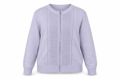 Womens UK Size 16 Damart Purple Full Zip Jumper