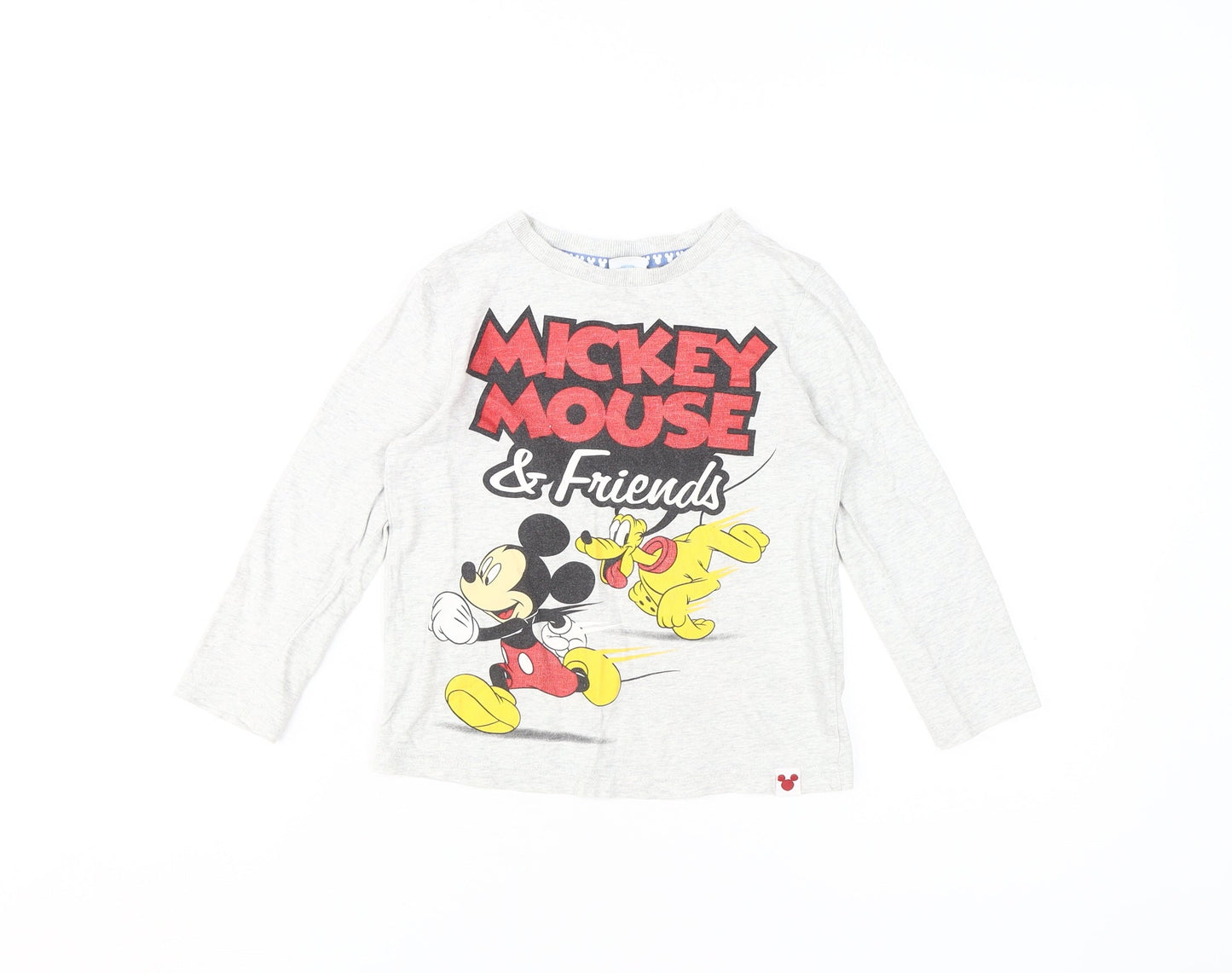 Disney Boys Grey Mickey & Friends Long Sleeve T-Shirt 5-6 Years