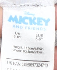 Disney Boys Grey Mickey & Friends Long Sleeve T-Shirt 5-6 Years