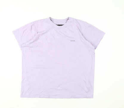 Womens UK Size XS Night Addict Purple Basic T-Shirt
