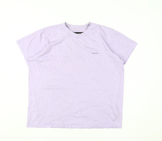 Womens UK Size XS Night Addict Purple Basic T-Shirt