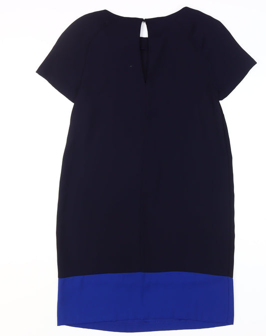 Marks and Spencer Navy Colourblock Shift Dress, Size 12