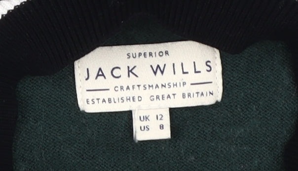 Jack Wills Women's Green Pullover Jumper, Size 12