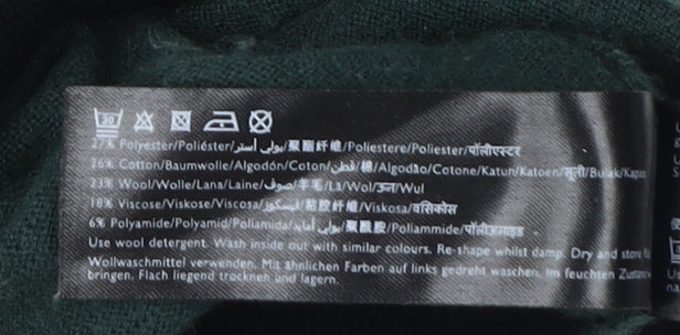 Jack Wills Women's Green Pullover Jumper, Size 12