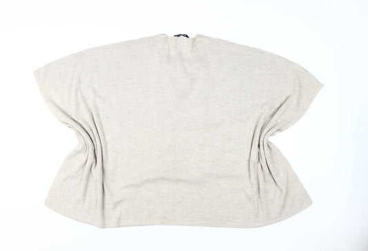 Womens UK Size M Stradivarius Beige Cape Jumper