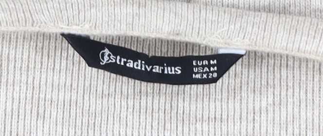 Womens UK Size M Stradivarius Beige Cape Jumper