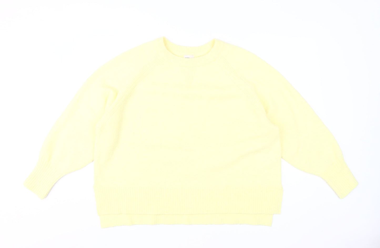 Womens UK Size L River Island Yellow Pullover Jumper
