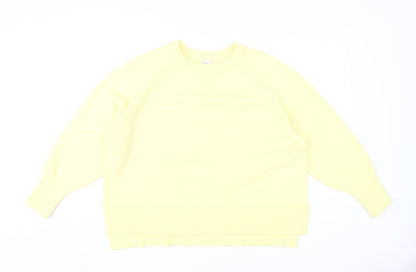 Womens UK Size L River Island Yellow Pullover Jumper