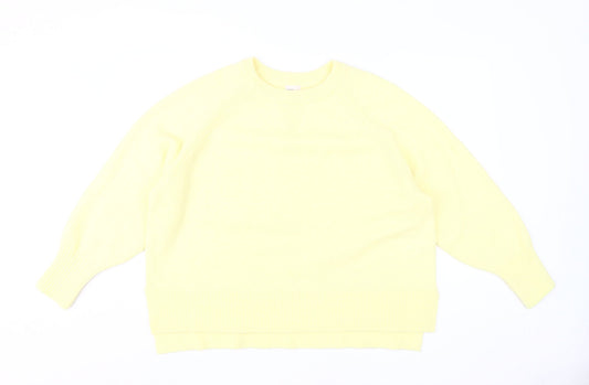 Womens UK Size L River Island Yellow Pullover Jumper