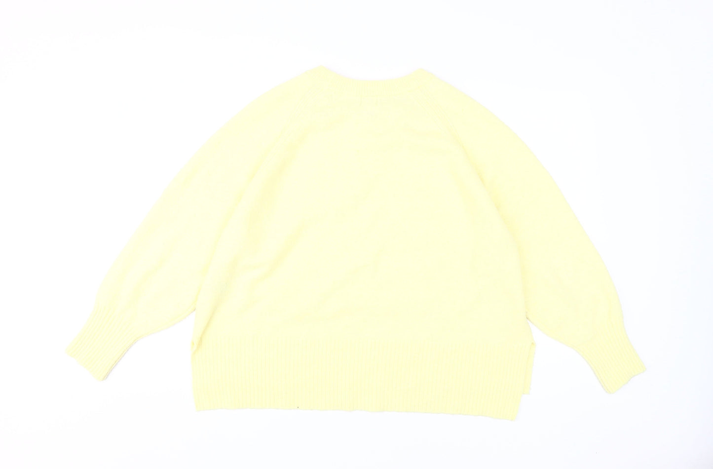 Womens UK Size L River Island Yellow Pullover Jumper