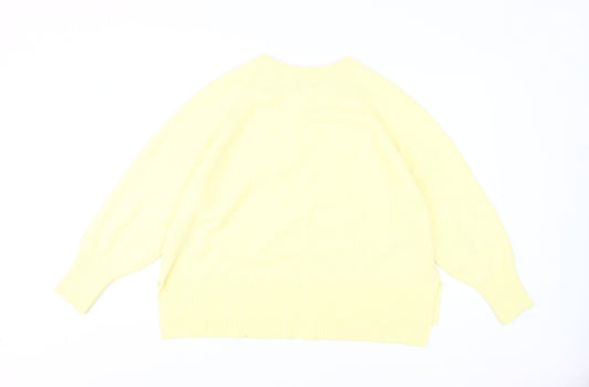Womens UK Size L River Island Yellow Pullover Jumper