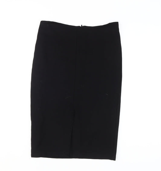 Mango Women's Black Pencil Skirt, Size S, Knee Length