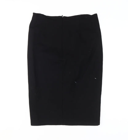 Mango Women's Black Pencil Skirt, Size S, Knee Length