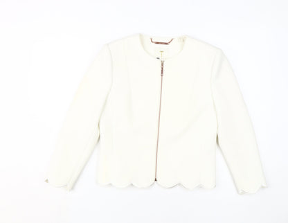 Ted Baker Women Ivory Slim Formal Jacket Size 6