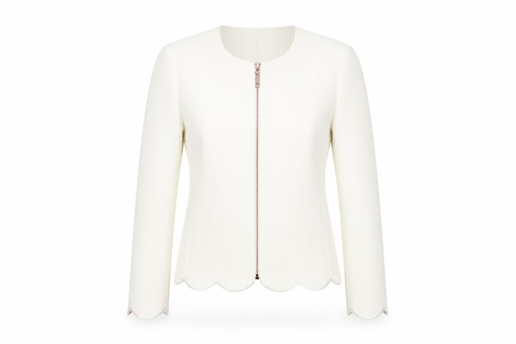 Ted Baker Women Ivory Slim Formal Jacket Size 6