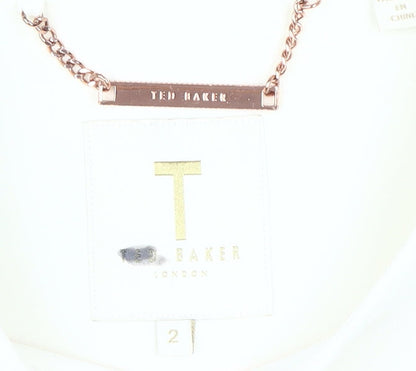 Ted Baker Women Ivory Slim Formal Jacket Size 6