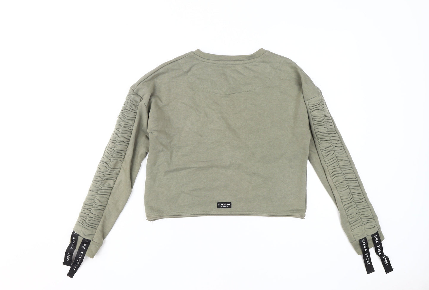 Pink Soda Sport Women's Green Pullover Sweatshirt Size 10