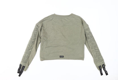Pink Soda Sport Women's Green Pullover Sweatshirt Size 10