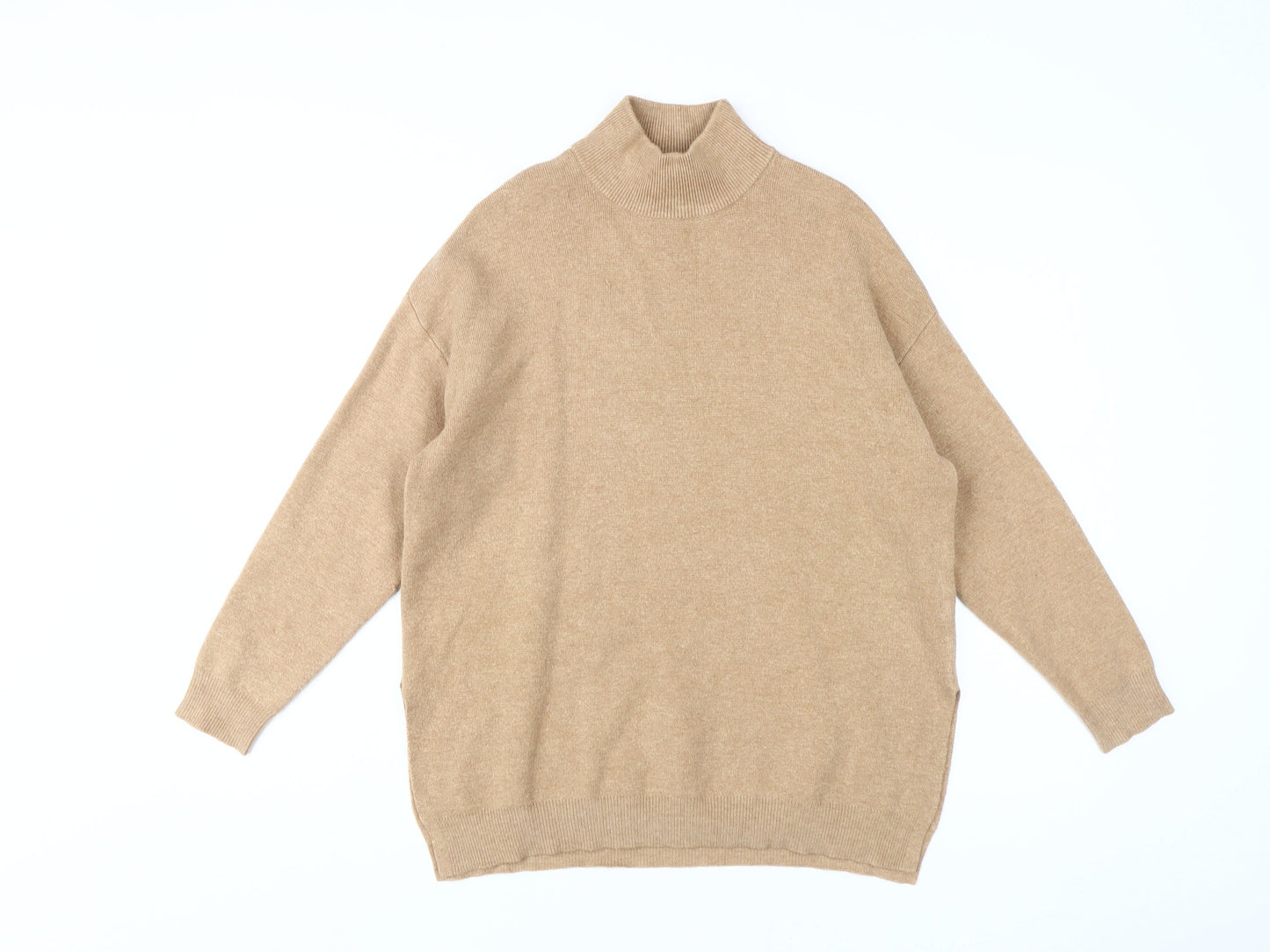 Womens UK Size XS Stradivarius Beige Pullover Jumper