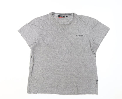 Pierre Cardin Men's Grey Crew Neck T-Shirt XL