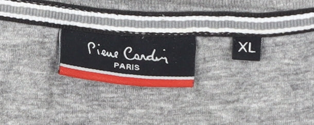 Pierre Cardin Men's Grey Crew Neck T-Shirt XL